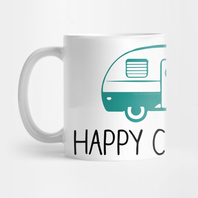 Happy Camper Vintage RV Camping Sticker by sentinelsupplyco